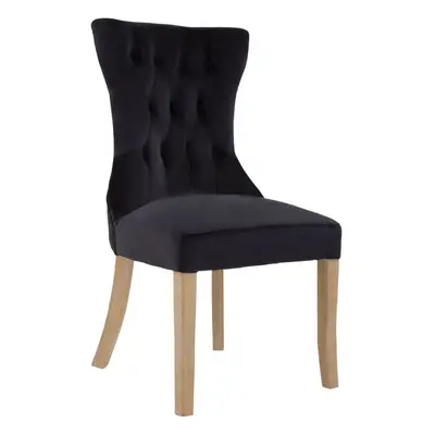 Premier Housewares Kensington Townhouse Black Buttoned Dining Chair