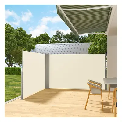 Retractable double side awning privacy screen patio awning, x cm