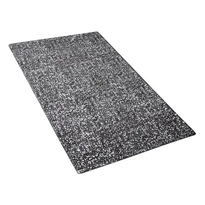 Viscose Area Rug x cm Grey and Silver ESEL