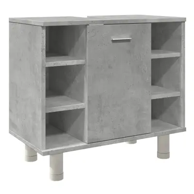 vidaXL Bathroom Cabinet Cupboard Vanity Unit Concrete Grey Engineered Wood