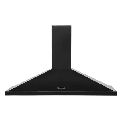 Rangemaster LEIHDC110BC 110cm Chimney Cooker Hood â Black & Chrome, 530mÂ³/h Extraction, Halog