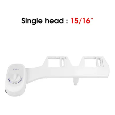 (Single head:15/16") G1/2" 15/16" Toilet Seat Attachment Bathroom Water Spray Non-Electric Mecha