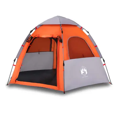 (Grey and orange, x x cm) vidaXL Camping Tent Cabin 4-Person Lightweight Dome Tent Blue Quick Re