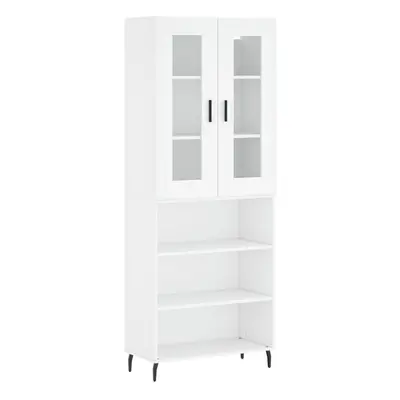 vidaXL Highboard Sideboard Cupboard Storage Cabinet White Engineered Wood