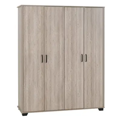 (4 Door Wardrobe) Oliver Bedroom Furniture Range in Light Oak Effect