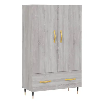 (grey sonoma) vidaXL Highboard Sideboard Cupboard Side Cabinet Smoked Oak Engineered Wood