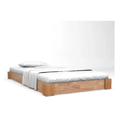 vidaXL Solid Oak Wood Bed Frame 140x200cm Classic Double Bedroom Furniture