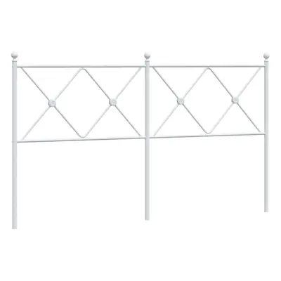 (150 cm) vidaXL Metal Headboard Bedroom Home Bed Header Bed Headboard White cm