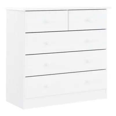 (white) vidaXL Chest of Drawers Wooden Storage Cabinet Sideboard ALTA Solid Wood Pine