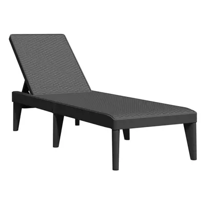 (anthracite) vidaXL Sun Lounger Daybed Chaise Lounge Bed Outdoor Sun Bed Cappuccino PP