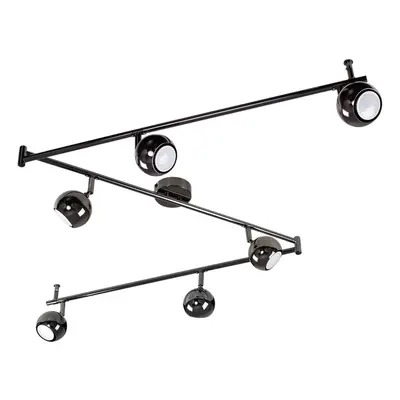 Retro Spotlight Way Black Chrome Ceiling Bar Spotlight