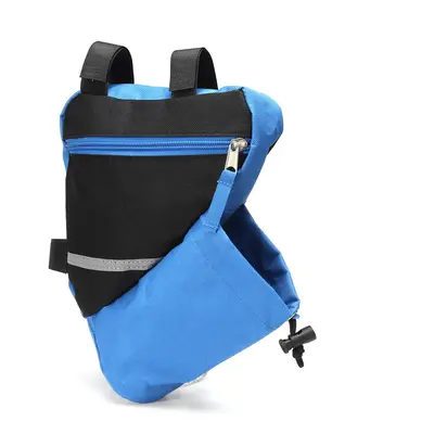 (Blue) Bicycle Bag Rainproof Frame Bag Triangle Water Bottle Holder