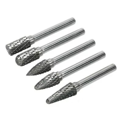 5 PACK - 10mm Tungsten Carbide Rotary Burr Bits Set - VARIOUS Cutting Heads