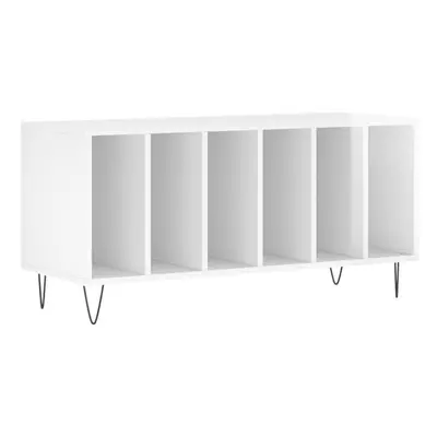 (high gloss white) vidaXL Record Cabinet Record Storage Cabinet Sideboard White Engineered Wood