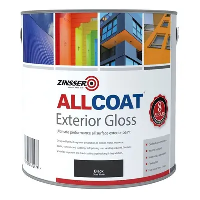 Zinsser All Coat Exterior Gloss Paint 5l Black