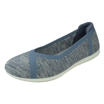 (Blue, UK 5.5) Ladies Clarks Ballerina Flats Carly Wish