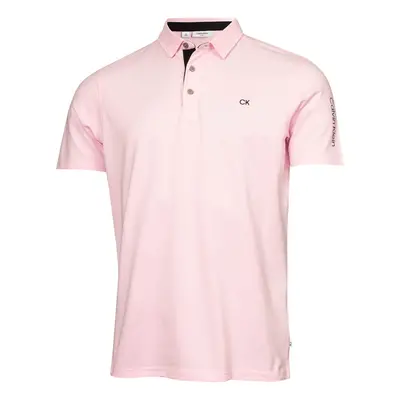 (S, Baby Pink) Calvin Klein Mens Uni Golf Moisture Wicking Breathable Polo Shirt