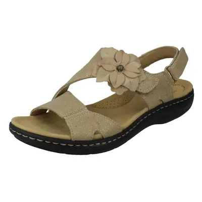 (Beige, UK 6) Ladies Clarks Slingback Sandals With Flower Detail Laurieann Bea