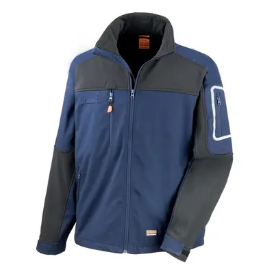 (L, Navy) WORK-GUARD by Result Mens Sabre Soft Shell Jacket