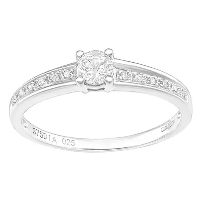 (M) Jewelco London 9ct White Gold 0.50ct Diamond Engagement Ring