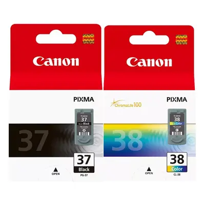 Canon PG37/CL38 Ink Cartridge - Black/Colour (Pack of 2)