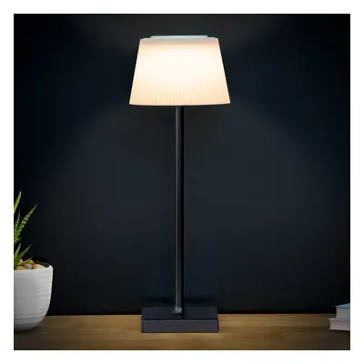 Dellonda Rechargeable Table Lamp with RGB Colours - Black Frame