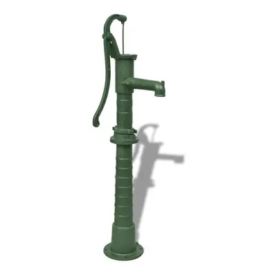 vidaXL Garden Water Pump with Stand Cast Iron Green Farm Irrigation Ornament