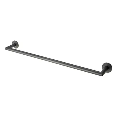 Mitred Bathroom Single Towel Rail Concealed Fix 600mm Centres Matt Black