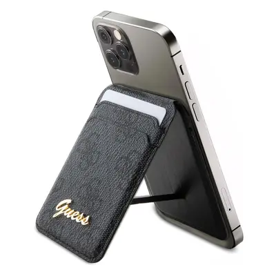 Guess 4G Classic Logo Wallet Card Slot Stand Case with MagSafe Black - GUWMSHG4SHK