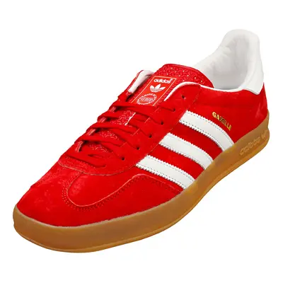 (12) adidas Gazelle Indoor Mens Fashion Trainers in Red White