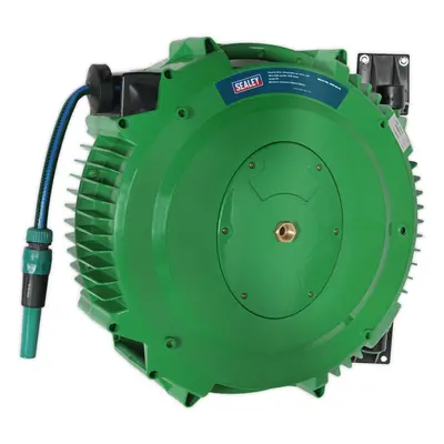 Retractable Water Hose Pipe Reel - 18m x 12mm PVC Hose - Spray Jet Handle