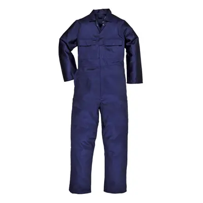 (M x Regular, Navy) Portwest Mens Euro Work Polycotton Coverall (S999) / Workwear (Pack of 2)