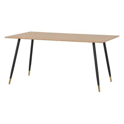 Hamilton Dining Table Medium Oak Effect Black Legs