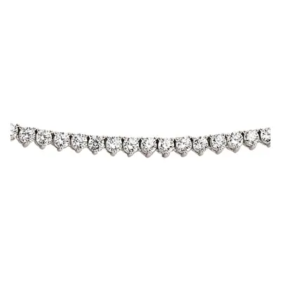 Jewelco London Ladies Sterling Silver Cubic Zirconia Eternity Tennis Necklace 3mm inch - GVK097