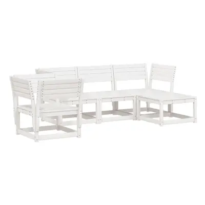 (white) vidaXL Garden Lounge Set Piece Outdoor Lounge Set Sofa Set Solid Wood Pine