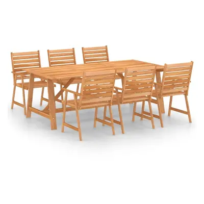 vidaXL Solid Acacia Wood Garden Dining Set Piece Wooden Outdoor Furniture