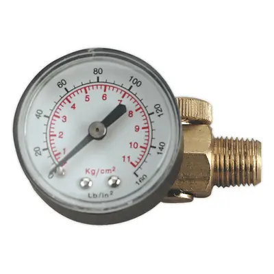 On-Gun Air Pressure Regulator Gauge - to 160PSI - Spray Gun Airbrush Adapter