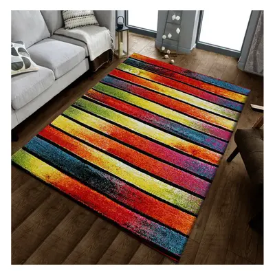 (Stripes , 160cm x 230xcm) Modern Design Hand Carved Runner Multi Colour Rugs