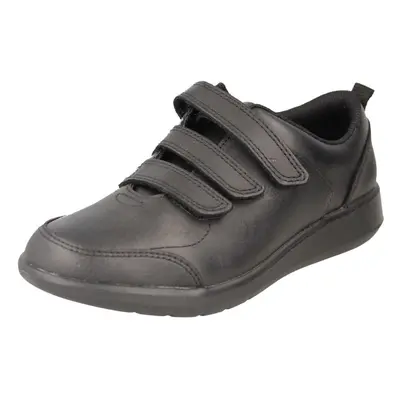 (Black, UK 6.5 Child) Unisex Childrens Clarks Casual Trainers Scape Spirit - G Fit