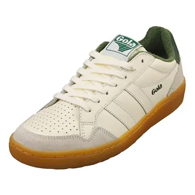 (3) Gola Eagle Womens Casual Trainers in Off White Green