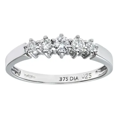 (P) Jewelco London 9ct White Gold 0.25ct Diamond Eternity Ring