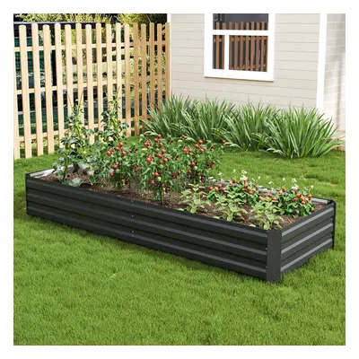 Outdoor Rectangular Metal Raised Garden Bed Outdoor Seed Bed