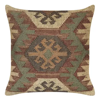 Jute Cushion Geometric Pattern x cm Multicolour CUMBUM