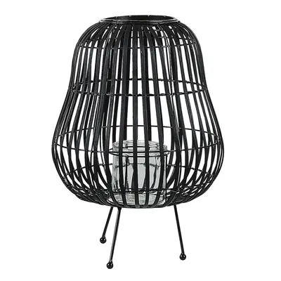 Lantern BERKNER Wood cm Black