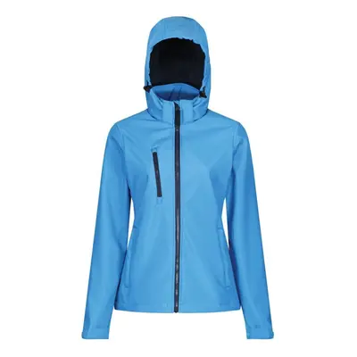 (18 UK, French Blue/Navy) Regatta Womens/Ladies Venturer Hooded Soft Shell Jacket