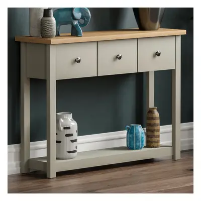 (Grey & Oak) Arlington Drawer Console Table Hallway Storage