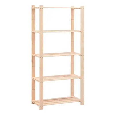 vidaXL Solid Pinewood 5-Tier Storage Rack 80x38x170cm 250kg Organiser