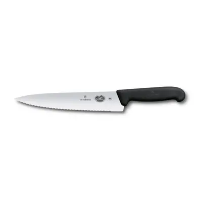 Victorinox Fibrox Collection Chefs Carving Knife 25cm Serrated Edge (Black)