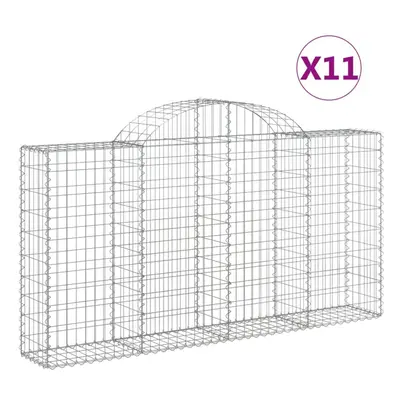 (200 x x 100/120 cm/ pcs) vidaXL Arched Gabion Basket Stone Basket Gabion Retaining Wall Galvani