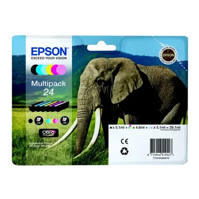 Epson C13T24284510 (24) Ink cartridge multi pack, pages, 1x240pg + 5x360pg, 1x5.1ml + 5x4.6ml, P